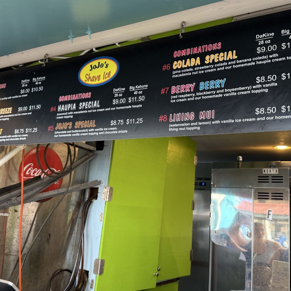 JoJo's Shave Ice - Menu - Shaved Ice Near Me - Hanalei, Hawaii JoJo's Shave Ice - Menu - Shaved Ice Near Me - Hanalei, Hawaii