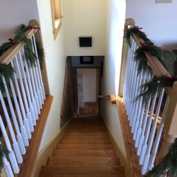 Ox-Eye Vineyards Tasting Room - A staircase. Will take you up and down if you put the work in. Simple and straightforward enough