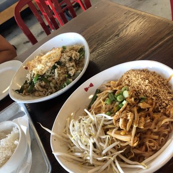Bowl Thai - Chicken Pas Thai and Basil Fried Rice - Thai Near Me - Gardena, California