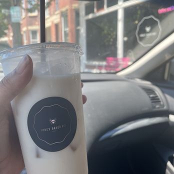 Honey Baked Bee - Peach mango refresher - Bakeries Near Me - Richmond, Virginia Honey Baked Bee - Peach mango refresher - Bakeries Near Me - Richmond, Virginia