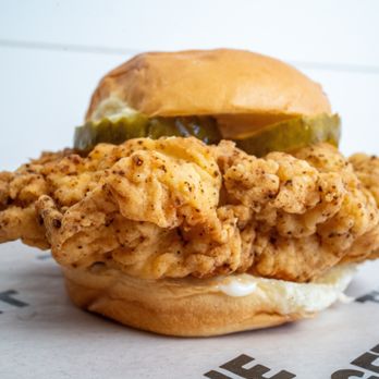 The Nugget Spot - The Sandwich: hand breaded fried chicken thigh with mayo and pickles - Chicken Shop Near Me - Chatham, New Jersey The Nugget Spot - The Sandwich: hand breaded fried chicken thigh with mayo and pickles - Chicken Shop Near Me - Chatham, New Jersey