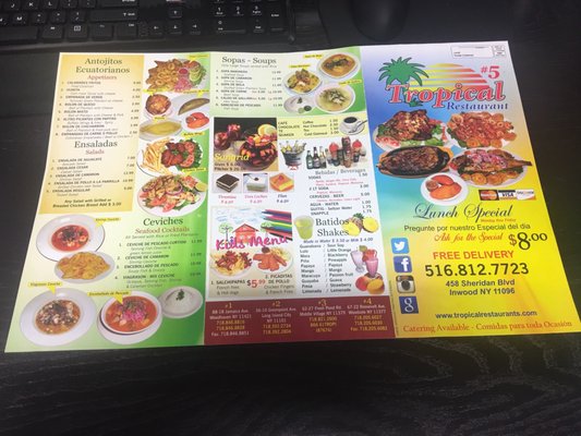 Menu photo 1 Tropical Restaurant #5 Inwood, NY