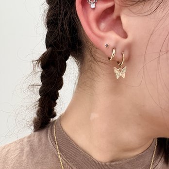 STUDS - my friend got her hidden helix/flat pierced! - Jewelry Near Me - New York, New York