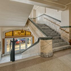Chaucer Court Apartments - Beautiful Stained Glass Entrance and Marble Staircase