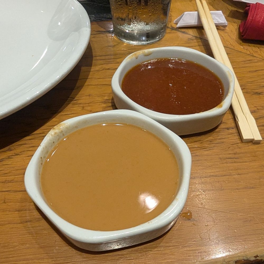 Benihana - Torrance - Dipping sauces (mustard on bottom left, ginger on top right). - Sushi Bars Near Me - Torrance, California Benihana - Torrance - Dipping sauces (mustard on bottom left, ginger on top right). - Sushi Bars Near Me - Torrance, California