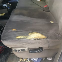 Auto Artisans - Truck seat and foam ripped and damaged