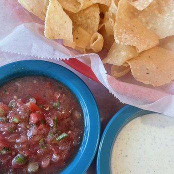 Chuy's - Complimentary chips and salsa with creamy jalapeño dip - Tex-Mex Near Me - Austin, Texas Chuy's - Complimentary chips and salsa with creamy jalapeño dip - Tex-Mex Near Me - Austin, Texas