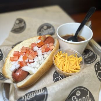 The Stand - American Classics Redefined - 1/4 LB Classic Chili Dog - New American Near Me - Tustin, California The Stand - American Classics Redefined - 1/4 LB Classic Chili Dog - New American Near Me - Tustin, California