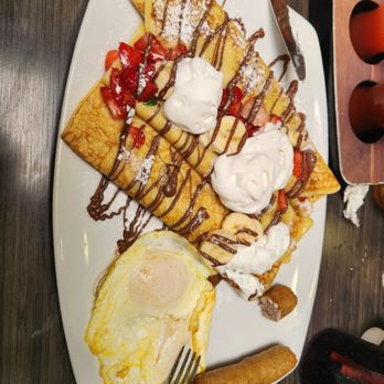 Broken Yolk Cafe - It was gummy. No thin spread of Nutella inside. - American Near Me - Buena Park, California