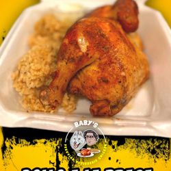 Baby’s Peruvian Rotisserie Chicken - Pollo a la brasa with a side of rice in Provo Utah