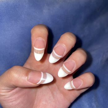 N.C. Nails - Full set of acrylics with unique French tips - Nail Salons Near Me - Encinitas, California