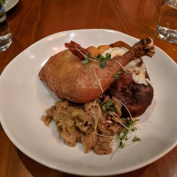 Field & Main Restaurant - Chicken confit, sweet potato, cabbage - Seafood Near Me - Marshall, Virginia