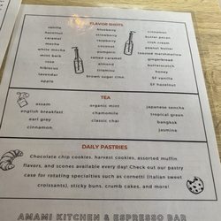 Amami Kitchen & Espresso Bar - Menu