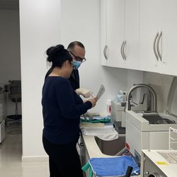 Dental Arts Practice - Nadia & Jose working hard to get things done!