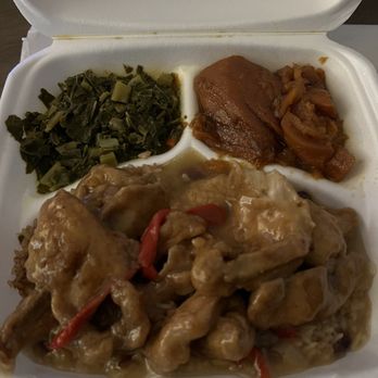 Dirty Tiff's Cafe - Smother Turkey Chops, Collard Greens,  Candied Yams - Soul Food Near Me - Chicago, Illinois