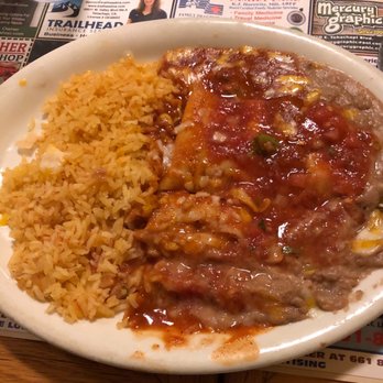 Domingo's Bar & Grill - Cheese enchilada plate - Mexican Near Me - Tehachapi, California