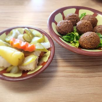 One Stop Gyros & Burritos - Falafel with pickled veggies - Mediterranean Near Me - Duncanville, Texas