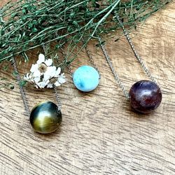 Native Visions - Crystal Sphere Necklaces (Blue & Gold Tiger's Eye/Larimar/Super Seven)