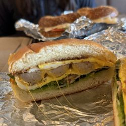 Side Door Cafe - Breakfast sandwich with sausage