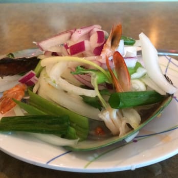 Thai House - The amount of onions in a seafood salad is quote overwhelming - Thai Near Me - Arvada, Colorado Thai House - The amount of onions in a seafood salad is quote overwhelming - Thai Near Me - Arvada, Colorado