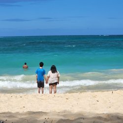 Waimanalo Beach Park - My son and his girlfriend