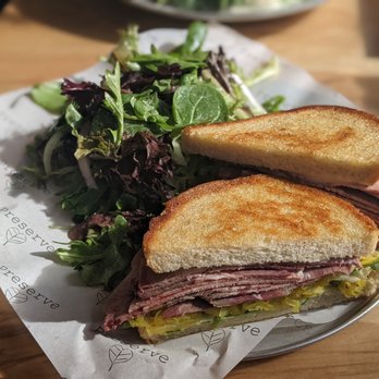 Preserve - BLT - Corned beef tongue, shredded lettuce, pickled green tomatoes, malt aioli, butter toasted sourdough bread - Bars Near Me - Annapolis, Maryland