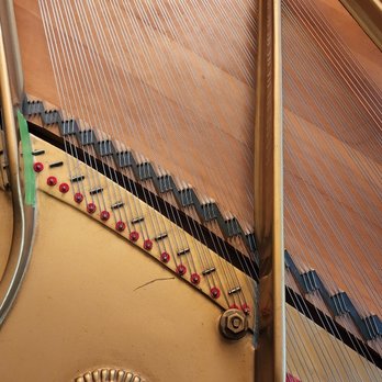 The Piano Mechanic - Backshot of the freshly restrung tenor section. - Piano Services Near Me The Piano Mechanic - Backshot of the freshly restrung tenor section. - Piano Services Near Me