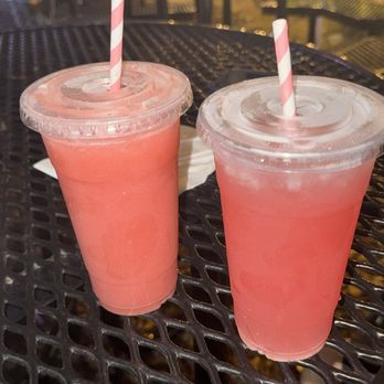 El Postrecito - Left is watermelon and right is strawberry - Desserts Near Me - Austin, Texas