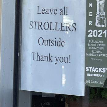 Stacks - Boo on you Stack at least give your customers with kids somewhere safe and secure to pure them?! - Breakfast & Brunch Near Me - Burlingame, California Stacks - Boo on you Stack at least give your customers with kids somewhere safe and secure to pure them?! - Breakfast & Brunch Near Me - Burlingame, California