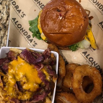 AWSOM Wings - Alhambra - American Cheeseburger, onion rings, and pastrami cheese fries! - Chicken Wings Near Me - Alhambra, California