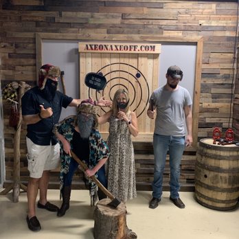 Axe On Axe Off - Fun ending portrait - Axe Throwing Near Me - Orlando, Florida Axe On Axe Off - Fun ending portrait - Axe Throwing Near Me - Orlando, Florida
