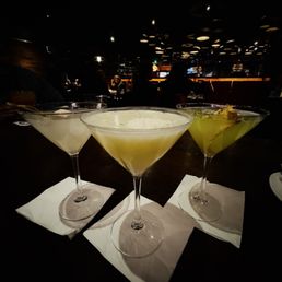 Lychee martini, coconut martini, passion something martini