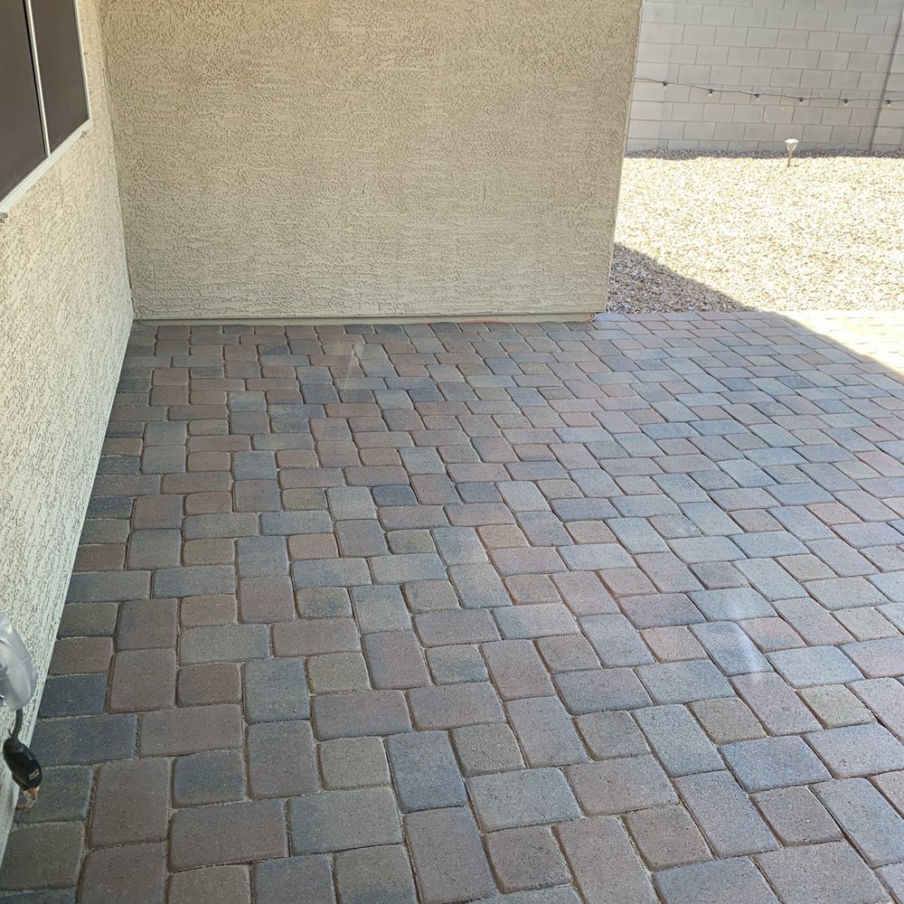 The Yard Stylist - a brick paver patio - Landscaping Near Me - Gilbert, Arizona