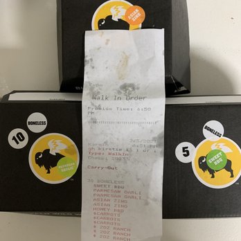 Buffalo Wild Wings - Ordered Boneless 30 Piece Wings and they delivered 2 boxes of 10 and one box with ONLY 5???  SHAME ON YOU BUFFALO WILD WINGS - Chicken Wings Near Me - Tulsa, Oklahoma