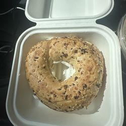 The Sippery Coffee Co. - Everything bagel with butter and cream cheese: excellent