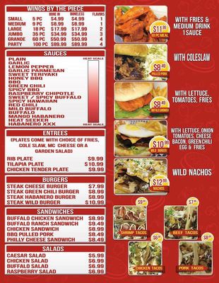 Menu photo 3 Wings Gone Wild Albuquerque, NM