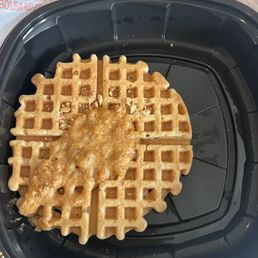 This is the Cinnamon roll brunch waffle