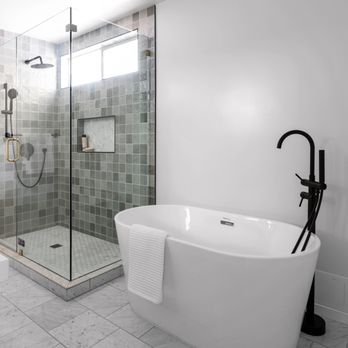 Canseco Construction - a bathtub and shower in a bathroom - General Contractors Near Me - San Francisco, California