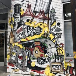 Spray Can Mural - Cute painting mural.