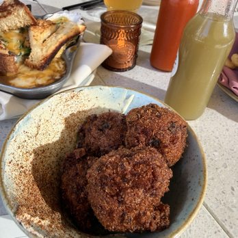 Joyce - Cajun Shrimp & Gouda Hushpuppies - Southern Near Me - Los Angeles, California Joyce - Cajun Shrimp & Gouda Hushpuppies - Southern Near Me - Los Angeles, California