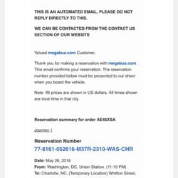 Megabus DC