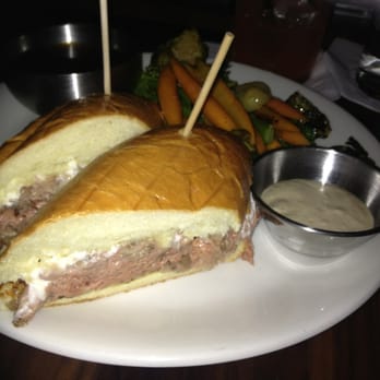 Nick's On 2nd - Prime rib (medium rare) sandwich and roasted veggies. - New American Near Me - Long Beach, California Nick's On 2nd - Prime rib (medium rare) sandwich and roasted veggies. - New American Near Me - Long Beach, California