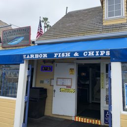 Exterior outside entrance of Harbor Fish & Chips - Restaurant front - Oceanside, California Exterior outside entrance of Harbor Fish & Chips - Restaurant front - Oceanside, California