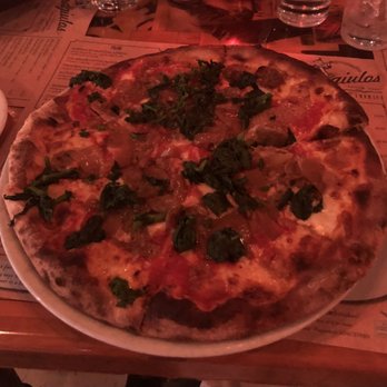 Caragiulos - 'Pizza Mia' w/ Broccoli Rabe, Caramelized Onions, and Sausage - Italian Near Me - Sarasota, Florida