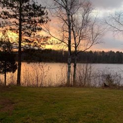 Bullfrog Resort - Looking out the door of cabin 2(The Lily Pad )