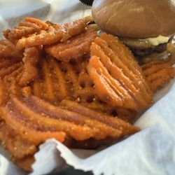 The Rail Yard Bar and Grill - Sweet potato waffle fries