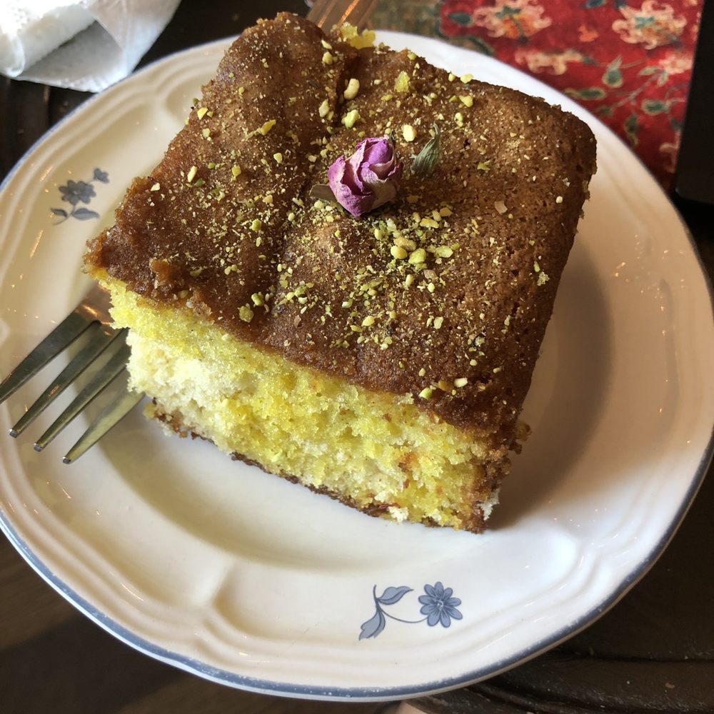Cafe Aunja - Saffron cake - Cafes Near Me - Montreal, Quebec