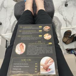 Number Six Salon - Pedicure menu