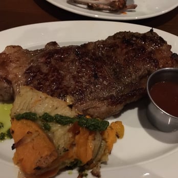 Red's Table - NY strip with sweet potato gratin - New American Near Me - Reston, Virginia Red's Table - NY strip with sweet potato gratin - New American Near Me - Reston, Virginia