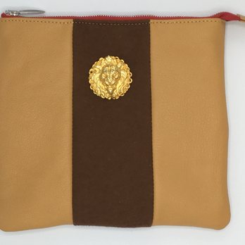 Stitches Needlepoint - A  Tefillin bag with leather and Felt and a vintage pin - Knitting Supplies Near Me - Brooklyn, New York